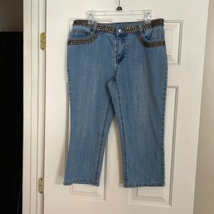 A.Z.I. Embellished Denim Blue Carpi. Size 12. P/6/A